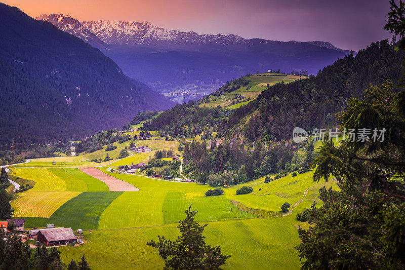 Bergün Filisur乡村农场，靠近Albula pass - Graubunden，瑞士